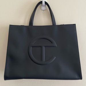 Telfar Medium Shopping Bag, Black, Without Straps